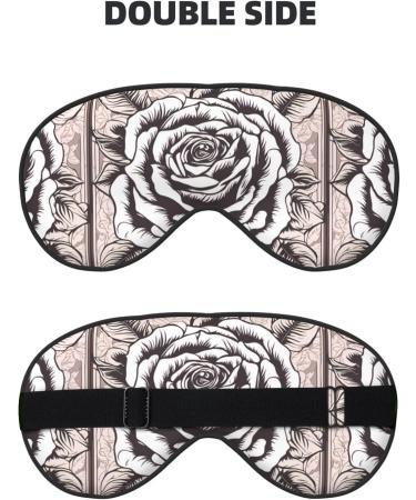 Many Lovely Roses Unisex Adjustable Blackout Sleep Eye Mask - Perfect for Home Travel Yoga and Office Naps - Buy Online on GoSupps.com