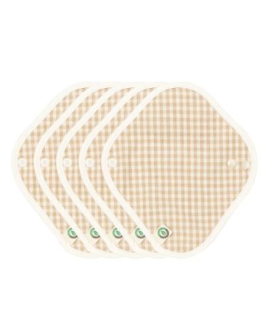 think ECO Original Natural Brown Organic Reusable Cotton Panty Liners with Waterproof Five Pads Set 5-Pads ((Original Panty Liner_XS 5P) Tiny Size Liner X-Small (Pack of 5)