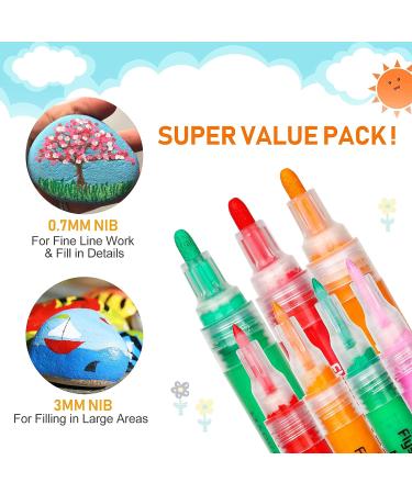 35 Premium Acrylic Paint Marker Pens - Double Pack Extra Fine & Medium Tip for Various Surfaces - Quick Dry, Non-Toxic - Buy Online on GoSupps.com