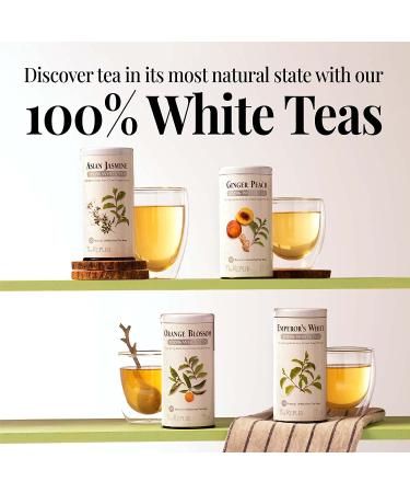 The Republic of Tea Emperors 100 White Tea - Zero Calorie, Sugar-Free, Carb-Free - 50 Tea Bag Tin - Buy Online on GoSupps.com