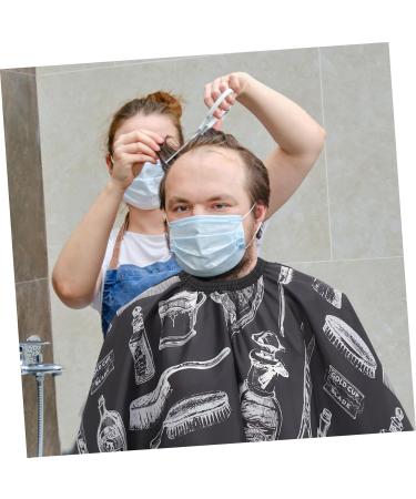 VINTORKY Barber Apron Beard Pattern Barber Gown Lipgloss Organizers Twisted Braid Afro Wig Hair Topper Bangs Salon Hair Cape Hair Styling Waterproof Hairdressing Cape Hair Dye Haircut Cape - Buy Online on GoSupps.com
