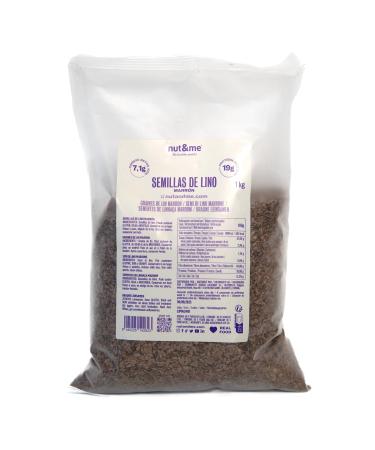nut&me Brown Flax Seeds 1 kg | Natural Superfood | No Preservatives or Additives | Protein Source | High in Fibre |