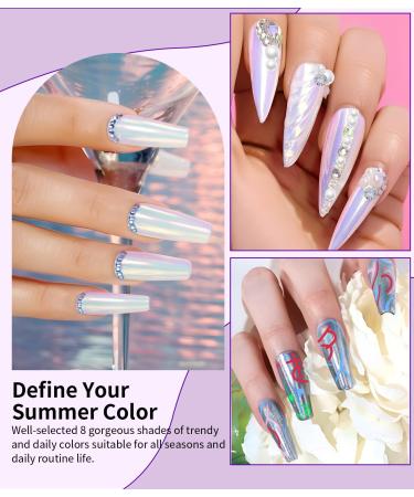 Bishengyf 6 Chrome Glitter Powder - Mirror Effect Chrome Pigments for Stunning Nail Art | International Shipping Available - Buy Online on GoSupps.com