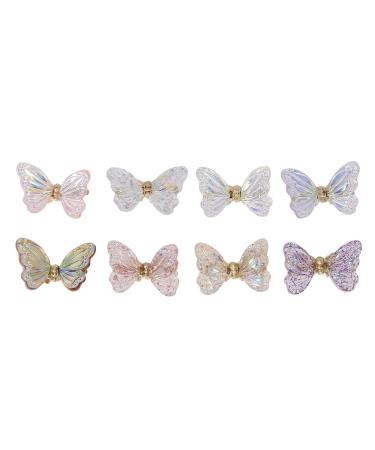 8pcs Nail Bow Decoration Delicate Nail Art Sticker Decoration for Nail Salon