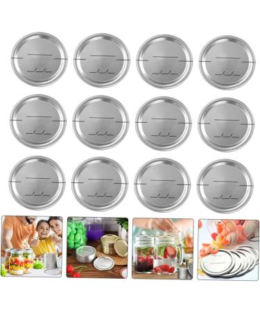 Mipcase 60 Pcs Mason Jar Lids Flip Cap Lids Mason Jars Date Discs Art Round Felt Mason Canning Lids Canning Lid Cover Ball Jar Lids Ball Jars Tin Mason Jar Disc Glass Bottle Tinplate Split Silverx2pcs 7X7X0.2CMx2pcs - Buy Online on GoSupps.com