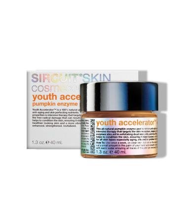 Sircuit Skin YOUTH ACCELERATOR+ Pumpkin Enzyme Peel - Gentle Face Exfoliator with Lactic Acid Pumpkin Extract and Gluconic Acid - Exfoliating Facial Mask Supports Healthy Skin (1.3 oz)