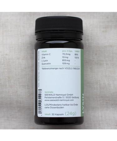 SEEWALD Lysine Complex Capsules - Vegan Herbal Dietary Supplement (30 pcs) | Supports Immune System International Shipping Available - Buy Online on GoSupps.com