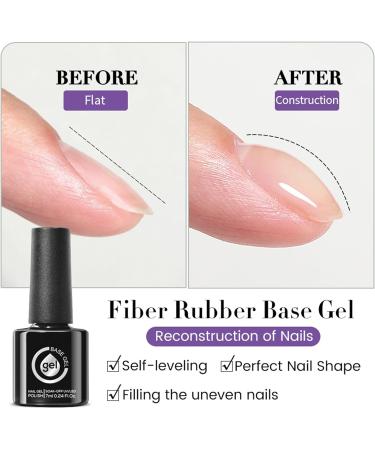 Strengthening Fiber Repair Gel 7ml X 3 Base Gel For Fiber Strength | Broken Nail Filler Repair For Outdoor Improvement Dry Care - Buy Online on GoSupps.com