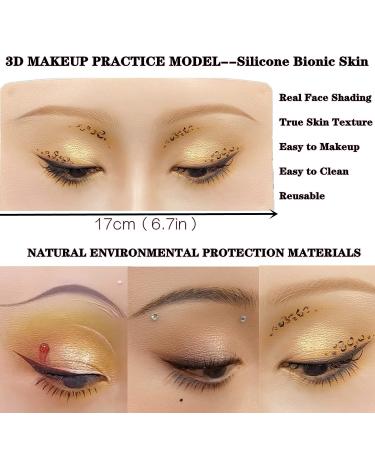 3D Silicone Practice Face Board for Makeup Artists, Students & Beginners - 5 Piece Cosmet Yellow - Buy Online on GoSupps.com