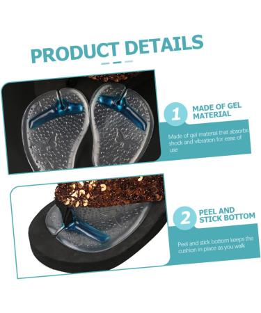 NOLITOY High Heel Cushion Inserts - 6 Pairs Palm Rest Gel Cushions for Women's Sandals & Flip-Flops - Toe Protectors & Comfort Pads - Blue 10x7cm - Buy Online on GoSupps.com