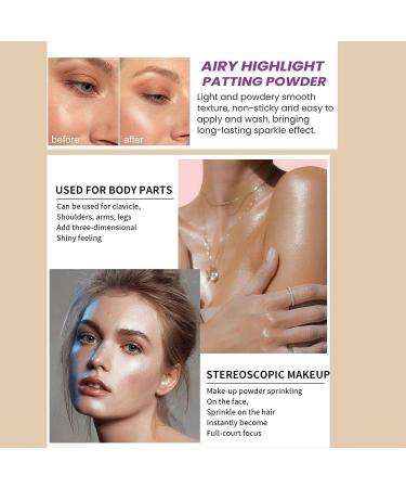 3PCS Fairy Highlighter Powder Set - Body Glitter & Facial Blusher - 3 Colors - Buy Online on GoSupps.com