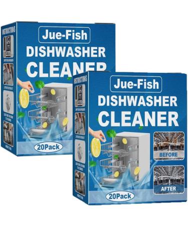 2 Boxes Dishwasher Cleaning Tablets Dishwasher Cleaner Tablets Removes Limescale Build Up Dishwasher Cleaner Tablets for Kitchen Tableware Care