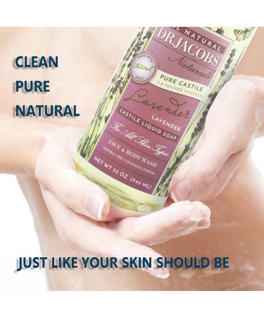 Dr Jacobs Naturals Unscented Pure Castile Soap Gel 32oz (2-Pack) - Organic, Vegan, Multi-Purpose Cleanser for Sensitive Skin - Buy Online on GoSupps.com