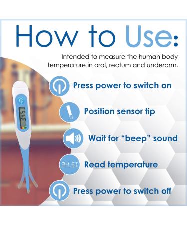 Flex Chroma Balance Instant Digital Thermometer - Flexible Probe Tip with C/ F Switchable & Auto Shut-Off - Ideal for Precision Cooking - Buy Online on GoSupps.com