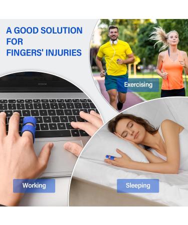 4pcs finger splint finger brace finger splints for broken finger support trigger finger splint for middle finger / ring finger little broken finger splint middle finger splint finger straightener 4PCS blue - Buy Online on GoSupps.com