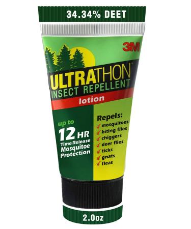 3M Ultrathon Insect Repellent Lotion, Splash and Sweat Resistant, 2 oz 2 Ounce (Pack of 1) Lotion