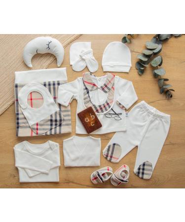 Organic Newborn Baby Gift Set | 10-Piece Essentials Box | Istanbul Serial | Unisex 0-3 Months - Buy Online on GoSupps.com