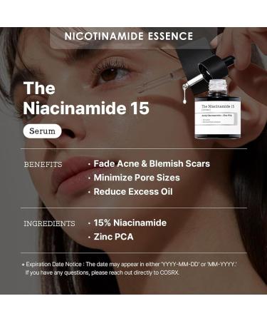 UieaMsio Niacinamide Facial Serum 15 facial serum reduces enlarged pores niacinamide serum face acetylglucosamine + zinc PCA 20 ml relief of facial acne pore tightening A 30 ml 1er Pack - Buy Online on GoSupps.com