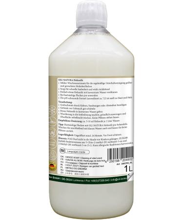 Oli-Natura Wood Soap 1L | Natural Cleaner for Oiled & Waxed Wood Surfaces | Ideal for Parquet Furniture & Stairs - Buy Online on GoSupps.com