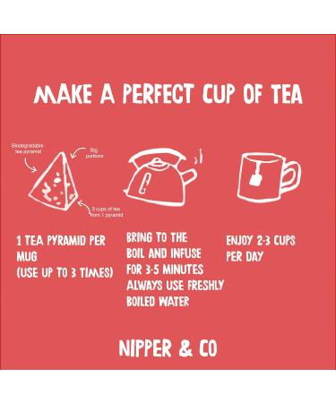 Red Raspberry Leaf Tea Pregnancy Preconception PMS | Natural Biodegradable Baby Shower Pamper Kit | Nipper & Co (14 Reusable Bags 42 Cups) - Buy Online on GoSupps.com