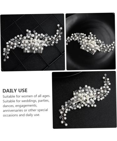 Angoily 1 Pc Hair Comb Women Decorative Hairpin Hairpins Crystal Headpiece Hair Accessory Hair Decorations Clip for Hair Wedding Hair Side Combs Dress Bride Accessories Alloy - Buy Online on GoSupps.com