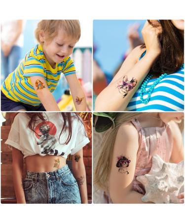 Watercolor Dog Temporary Tattoos for Kids & Adults - 12 Sheets Body Art Stickers for Face, Hands, and more - Buy Online on GoSupps.com