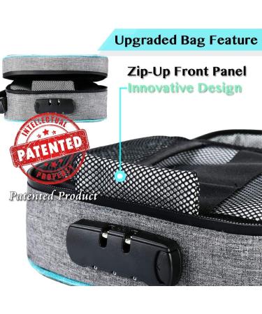 Smell Proof Combination Lock Stash Bag Organizer Case - Gray | Travel & Medicine Storage Box | Ideal Gift - Buy Online on GoSupps.com