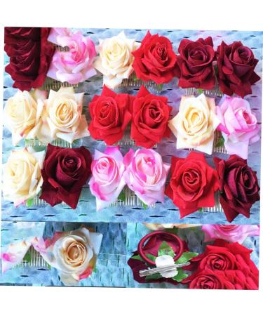 FRCOLOR Hair Comb Clips Tiara Flower Garland Hair Accessories Women Hair Clip Rose Hair Clip Rose Hairpin Flower Hair Comb Rose Hair Comb Roses Red Hair Comb Clip - Buy Online on GoSupps.com