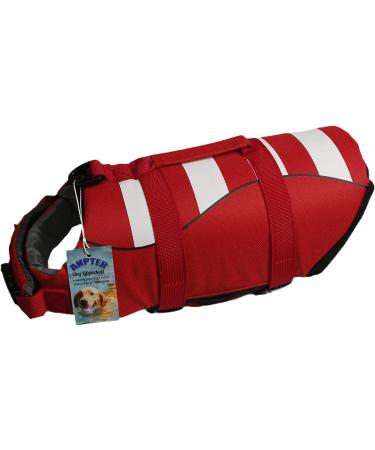 Dog Life Jacket - Pet Summer Swim Safety Vest for Small Medium Large Dogs - High Buoyancy & Handle - S Red - Buy Online on GoSupps.com