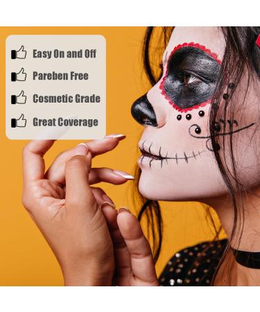 Bowitzki 30g Professional Face Paint Body Paint Water Based Face painting Makeup Safe for Kids and Adults Split Cake Single Color Halloween Christmas (Blue) - Buy Online on GoSupps.com
