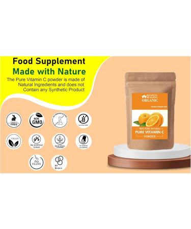 Organic Pure Vitamin C Powder 100% Pure Natural 100 Gram / 3.52 oz 3.53 Ounce (Pack of 1) - Buy Online on GoSupps.com