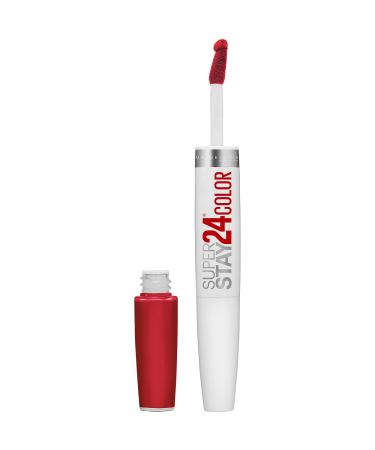 Maybelline Super Stay 24  2-Step Liquid Lipstick Makeup  Long Lasting Highly Pigmented Color with Moisturizing Balm  Optic Ruby  Ruby Red  1 Count 310 OPTIC RUBY 1 Count (Pack of 1)