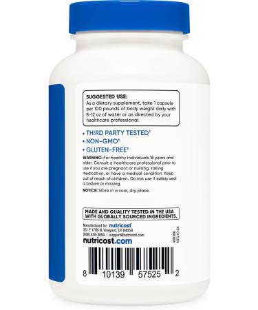 Nutricost Creatine HCl 120 Capsules - Made with CON-CRET Creatine 750 MG Per Capsule - Buy Online on GoSupps.com