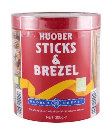 HUOBER Organic Sticks & Pretzels large tin with pretzel sticks and pretzels to offer 300 g 300 g (1 pack)