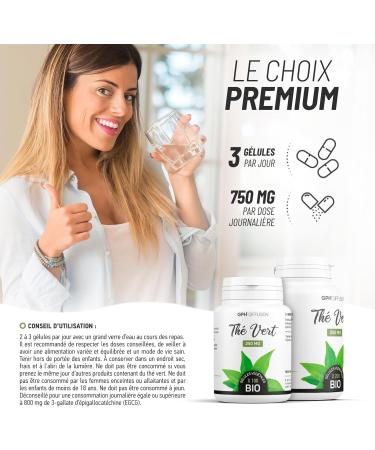 Organic Green Tea 250 mg - 100 Vegetable Capsules - Buy Online on GoSupps.com