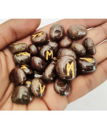 Sharvgun Garnet Rune Stone Set 25 pi ces avec tableau en bois MDF runique grav lettrage symbolique pa en velours noir/rouge pochette incluse bo te cadeau - Buy Online on GoSupps.com