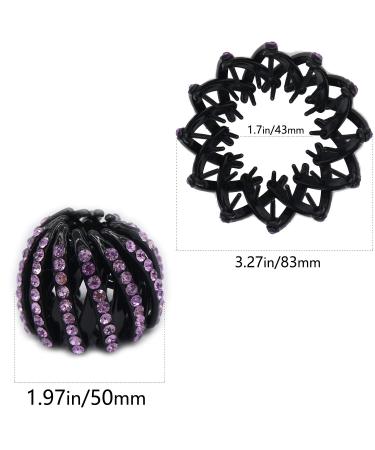 4 Pack Rhinestone Bird Nest Ponytail Holder Hair Clip Set for Women and Girls - Buy Online on GoSupps.com