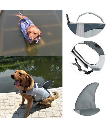 Adjustable Dog Life Vest - Gray Swimming Suit for Pets | Aqua-Top Dog Lifejacket (Large) - Buy Online on GoSupps.com
