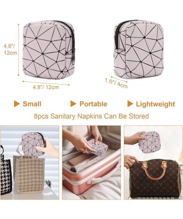 Likesing Period Bag - Portable Sanitary Napkin Storage for Teen Girls & Women - Feminine Menstrual Pad Pouch - Pink Organizer Purse - 1 Pack - Buy Online on GoSupps.com