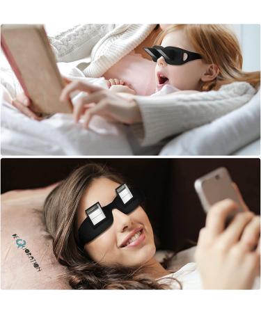 Lazy Glasses Bed Prism Spectacles for Reading/TV in Bed - Black Large (2 Pieces) - Buy Online on GoSupps.com