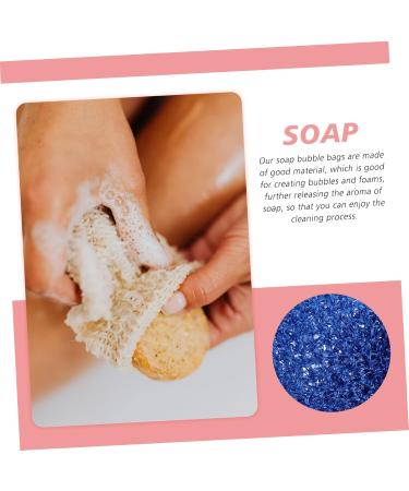 FOYTOKI 8pcs Soap Bag Foaming Net Mesh Soap Savers Pocket Organizer Pouch Bath Scrubber Sisal Soap Bag Nylon - Buy Online on GoSupps.com