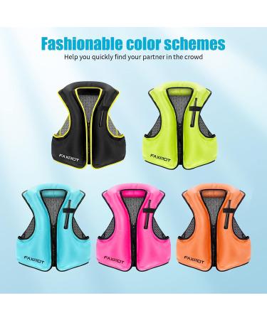 Faxpot Inflatable Snorkel Vest Adult - Blue Large-X-Large | Swim & Kayak Buoyancy Jacket - Buy Online on GoSupps.com