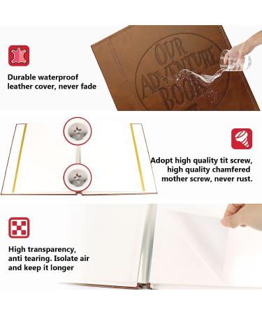Magnetic Self-Stick Photo Album - Our Adventure Book, Leather Cover DIY Album for Wedding Anniversary - Holds Various Photo Sizes - Buy Online on GoSupps.com