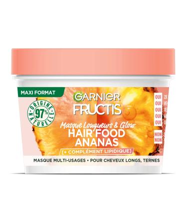 L'Or al Garnier Fructis Hair Food 3in1 mask with pineapple 97 vegan formula of natural origin for long and dark hair 350 ml