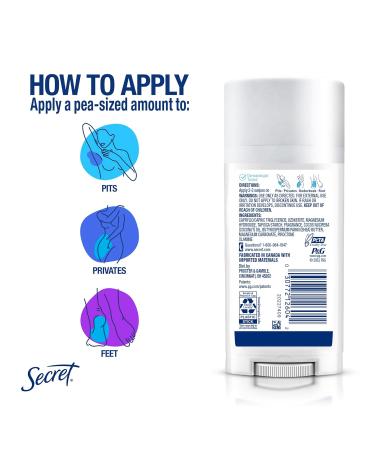 Secret Whole Body Deodorant Stick for Women Unscented Aluminum Free Deoderant Stick 72 HR Odor Protection 2.4 oz Unscented 2.4 Ounce (Pack of 1) - Buy Online on GoSupps.com