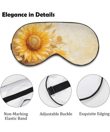 Blooming Sunflowers Sleep Mask - Adjustable Soft Eye Cover for Light Blocking | Perfect for Men Women & Kids - Buy Online on GoSupps.com