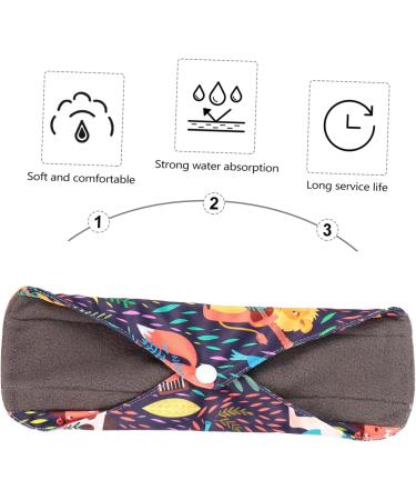 6pcs Reusable Bamboo Charcoal Panty Liners & Menstrual Pads - Washable Maternity Napkins for Girls - Buy Online on GoSupps.com