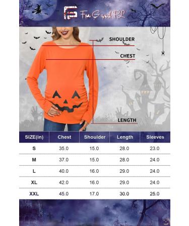 G and PL Halloween Women's Long Sleeve Maternity Costume Top - Funny XL Orange Pumpkin Design - S-XXL Sizes Available - Buy Online on GoSupps.com