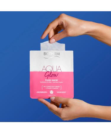 Biotherm Aqua Super Mask Glow - Hydrating Facial Mask with Life Plankton & Vitamin C | Nourishing Cloth Mask for Fresh Skin (31g) - Buy Online on GoSupps.com