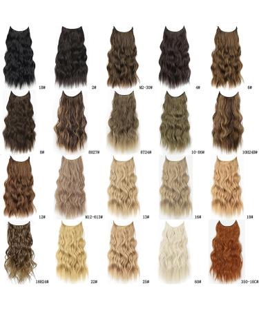 Hair Extensions Synthetic 4 Clip Invisible Wire Hair Extensions 22Inch Long Wavy Ash Brown mix Platinum Blonde One Piece False Hairpiece Hair Extension Hair Pieces 22inches 55cm - Buy Online on GoSupps.com